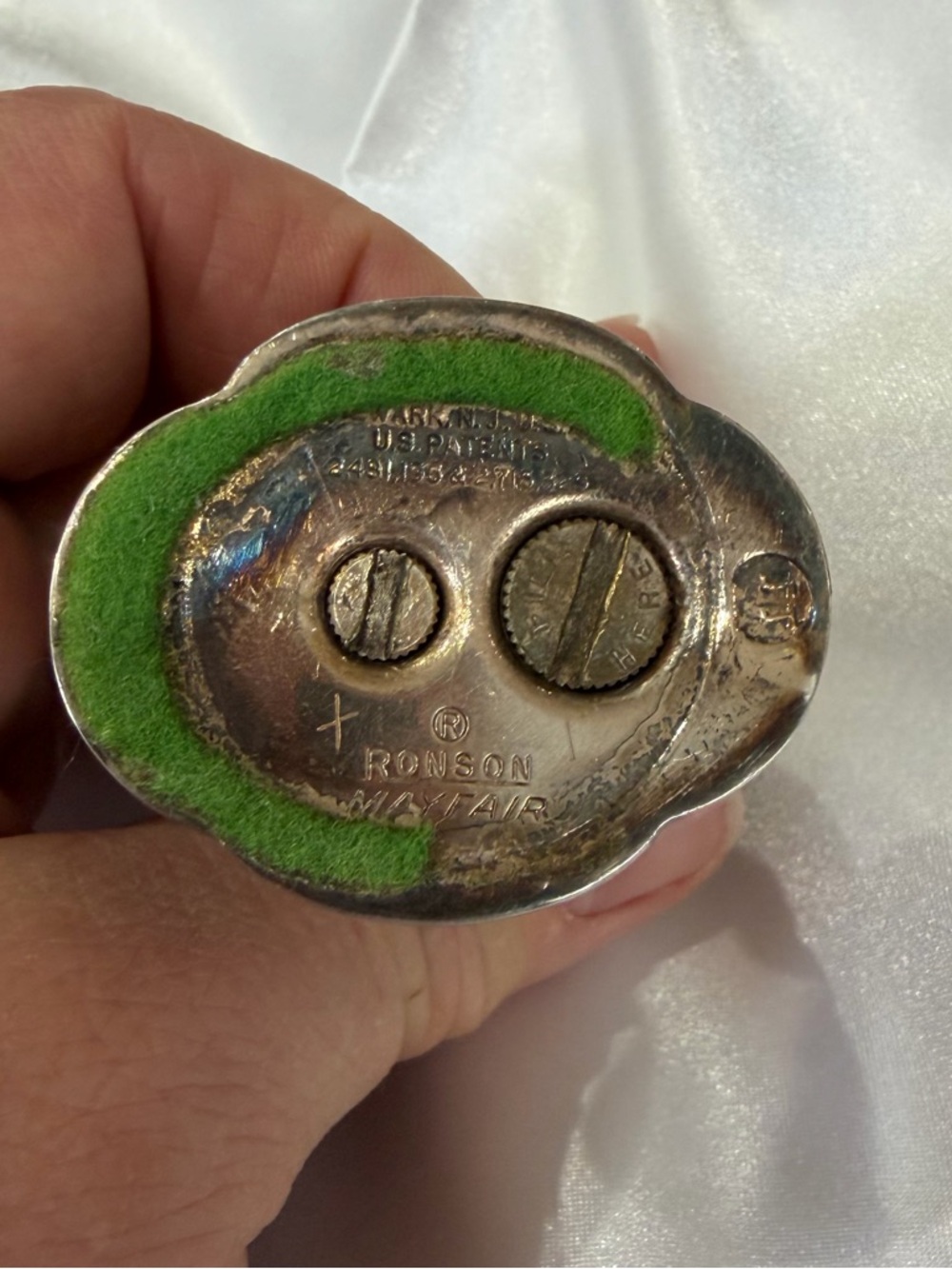 1 of 2, RARE-Vintage Silver Plate Ronson candle accessory,barware, as-is - Picture 4 of 4
